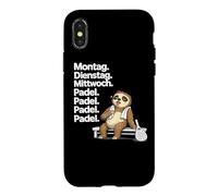 Funny Padel Sloth - Addicted To Padel Case for iPhone X/XS