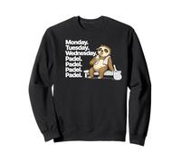 Funny Padel Sloth Addicted To Playing Padel Sweatshirt