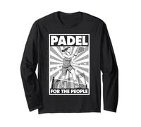 Funny Padel Tennis for The People Vintage Propaganda Woman Long Sleeve T-Shirt