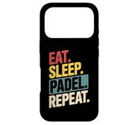 Funny Padel Tennis Sarcastic East Sleep Repeat Case for iPhone 17 Pro