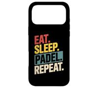 Funny Padel Tennis Sarcastic East Sleep Repeat Case for iPhone 17 Pro Max