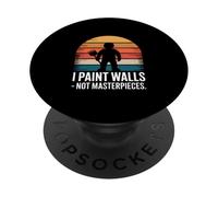 Funny Painter I Paint Walls Not Masterpieces Retro PopSockets Adhesive PopGrip