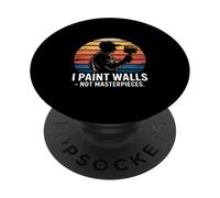 Funny Painter I Paint Walls Not Masterpieces Retro PopSockets Adhesive PopGrip
