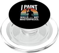 Funny Painter I Paint Walls Not Masterpieces Retro PopSockets PopGrip for MagSafe