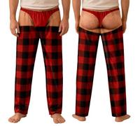 Funny Pajama Pants for Men, Custom Christmas Lounge Pants | Custom Butt Print Pajama Pants, Funny Illusion Sleepwear, Christmas Gag Gift for Men, Secret Santa Gift, Holiday Party