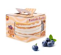 Funny Pancake Socks Box for Men Women Teen Boys - Unique Gifts Fun Novelty Odd Funky Cool Crazy Silly Socks- Birthday Valentines Fathers Day Gag Gifts for Him Pancake Lovers Christmas Stocking Fillers