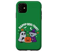 Funny Panda and Koala Bear celebrating Halloween Birthday Case for iPhone 11