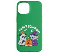Funny Panda and Koala Bear celebrating Halloween Birthday Case for iPhone 15