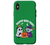Funny Panda and Koala Bear celebrating Halloween Birthday Case for iPhone X/XS