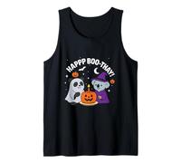 Funny Panda and Koala Bear celebrating Halloween Birthday Tank Top