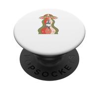 Funny Panda Bear being kidnapped by Aliens PopSockets Adhesive PopGrip