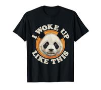 Funny Panda Bear I Woke Up Like This Sleepy Tired Mood T-Shirt