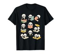 Funny Panda Bears Reading Books Panda Lover Value Graphic T-Shirt
