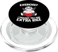 Funny Panda Exercise I Thought You Said Extra Rice Pandas PopSockets PopGrip for MagSafe