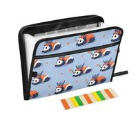 Funny Panda Expanding File Folder 13 Pockets Accordion File Organiser Folders for Paperwork A4 Storage Portable Document Organiser Filing Wallet