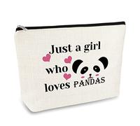Funny Panda Gifts Makeup Bag Panda Lover Gift for Girls Women Animal Themed Cosmetic Bag Christmas Graduation Birthday Gift for Animal Lovers Friends Daughter Sister Travel Cosmetic Pouch