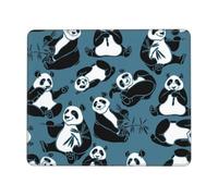 Funny Panda Print Mouse Pad Square Mouse Mat Non-Slip Mousepad Large Gaming Mouse Mat for Office Laptop 8.3 x 10.3 in