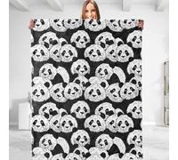 Funny Panda Throw Blanket - Plush, Soft, and Cozy Lightweight Flannel Blanket, Warm and Fuzzy for Animal Lovers, Perfect for Couch, Sofa, Bed, Travel, Office - 50"x40"