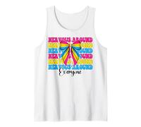 Funny Pansexual Pan Pride Flag LGBTQ Nervous Around Everyone Tank Top