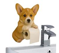 Funny Paper Towel Holder, Dog Toilet Paper Holder Stand, Tissue Dispenser Napkin Storage Organizer Wall Mount Home Decor, Bathroom Accessories for Kitchen Bedroom Dorm