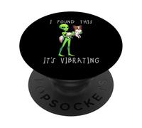 Funny Papillon Dog Alien I Found This It Vibrating PopSockets Swappable PopGrip