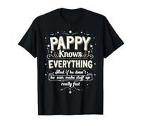 Funny Pappy Knows Everything for Father and Father's Day T-Shirt