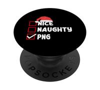 Funny Papua New Guinea Christmas Design Nice Naughty PNG PopSockets Adhesive PopGrip
