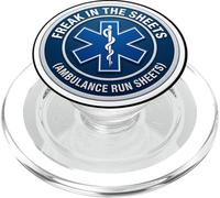 Funny Paramedic Freak In The Sheets Ambulance Run Sheets Pun PopSockets PopGrip for MagSafe