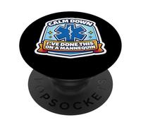 Funny Paramedic Keep Calm I've Done This With A Mannequin PopSockets Adhesive PopGrip