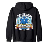 Funny Paramedic Keep Calm I've Done This With A Mannequin Zip Hoodie