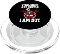 Funny Paramedic Vital signs are stable i am not ER EMT PopSockets PopGrip for MagSafe