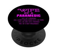Funny Paramedic Wife Answers To Common Questions EMS Wives PopSockets Adhesive PopGrip