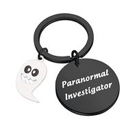 Funny Paranormal Investigator Keychain Ghost Hunter Gifts Ghost Hunting Gifts Hallowen Day Gift (Paranormal black K EU)