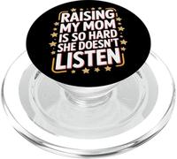 Funny Parenting She Doesn't Listen Mom Joke PopSockets PopGrip for MagSafe