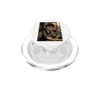 Funny Paris Café Cat - Sophisticated Tabby Cat Portrait PopSockets PopGrip for MagSafe