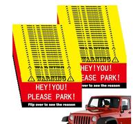 Funny Parking Cards, Joke Car Accessories, 3.54x1.97 Inches 50X Hilarious Fake Parking Violation Tickets with Multiple Offense Reasons, Gag Prank Card for Bad Humor at Work Events Parties Use