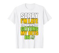 Funny Parlay Bettors Odds Sports Betting Value Graphic T-Shirt, Men, White, L