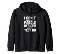 Funny Parole Officer Costume Correctional Supervision Agent Zip Hoodie