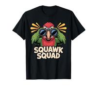 Funny Parrot Birdwatching Squawk Squad T-Shirt