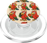 Funny Parrot Cartoon Meme Mischief Animal Humor Art PopSockets PopGrip for MagSafe