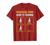 Funny Parson Russell Terrier Guide to Training Dog Obedience T-Shirt, Men, Cranberry Red, Medium