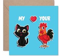 Funny Partner Valentines Day Card - The Perfect Size - Cheeky Happy Valentines Card for Partner from Boyfriend Girlfriend, 145mm Joke Humour Valentine Greeting Cards