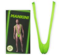 Funny Party Men's Swimsuit 'Mankini' - The High-Cut Men's Briefs for Brave - One Size, Green Classic, One Size