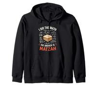 Funny Passover I Did The Math Answer is Matzah Pesach Jewish Zip Hoodie