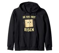 Funny Passover Matzah He Has Not Risen unleavened Bread Zip Hoodie