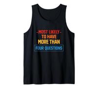 Funny Passover Most Likely to Have More Than Four Questions Tank Top