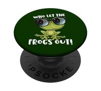 Funny Passover Who Let the Frogs Out Shirt Jewish Seder PopSockets Adhesive PopGrip