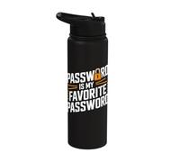 Funny Password Cybersecurity IT Support Hacker Stainless Steel Insulated Water Bottle