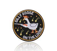 Funny Patch, Goose Patches Iron On Embroidery Applique Cute Animal Morale Patches Personalized for Backpacks Dog Harness Vest Hats DIY Accessories