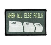 Funny Patches, Ctrl Alt Delete Meme Embroidered Patch Hook and Loop Decorative Patches Sew On for Clothing, Dress, Hat, Backbags (Ctrl Alt Delete 5x8 cm)